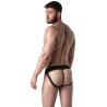 LEADER Jockstrap Brut Noir-Blanc